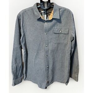 Legendary Whitetails Mens XLT Gray Buck Camp Heavy Flannel Long Sleeve Tall